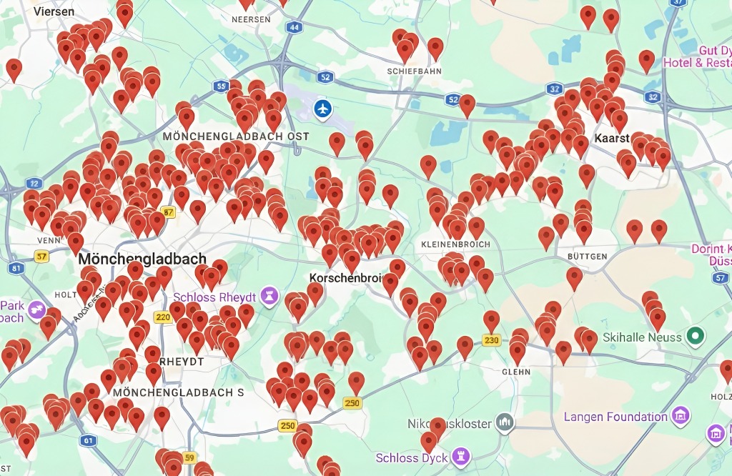 Regionale Projektabdeckung